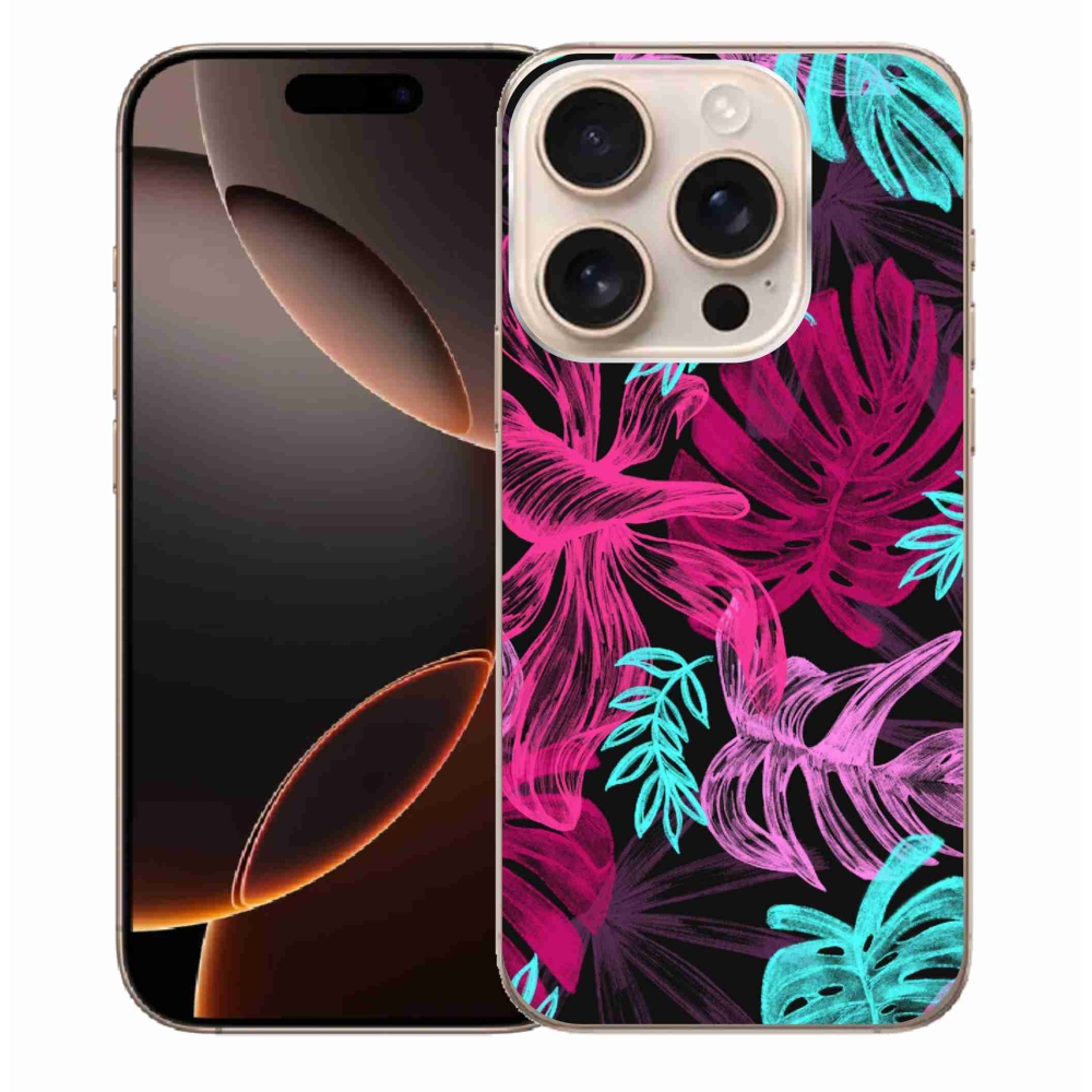 Gelový kryt mmCase na iPhone 16 Pro Max - květiny 1