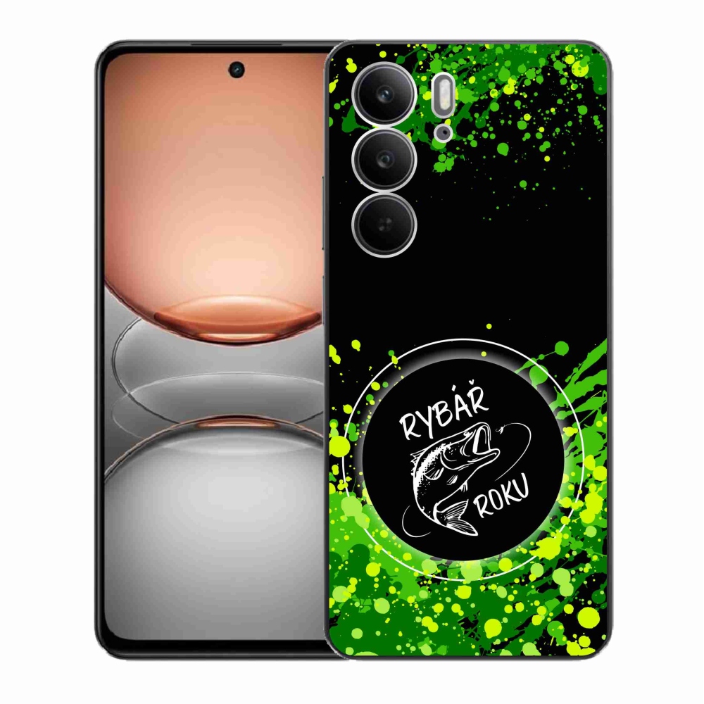 Gelový kryt mmCase na Realme C75 - rybář roku černé pozadí