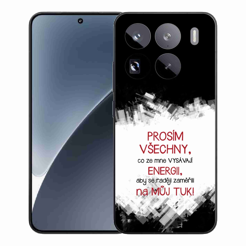 Gelový kryt mmCase na Xiaomi 15 Pro - vtipný text 1 červený