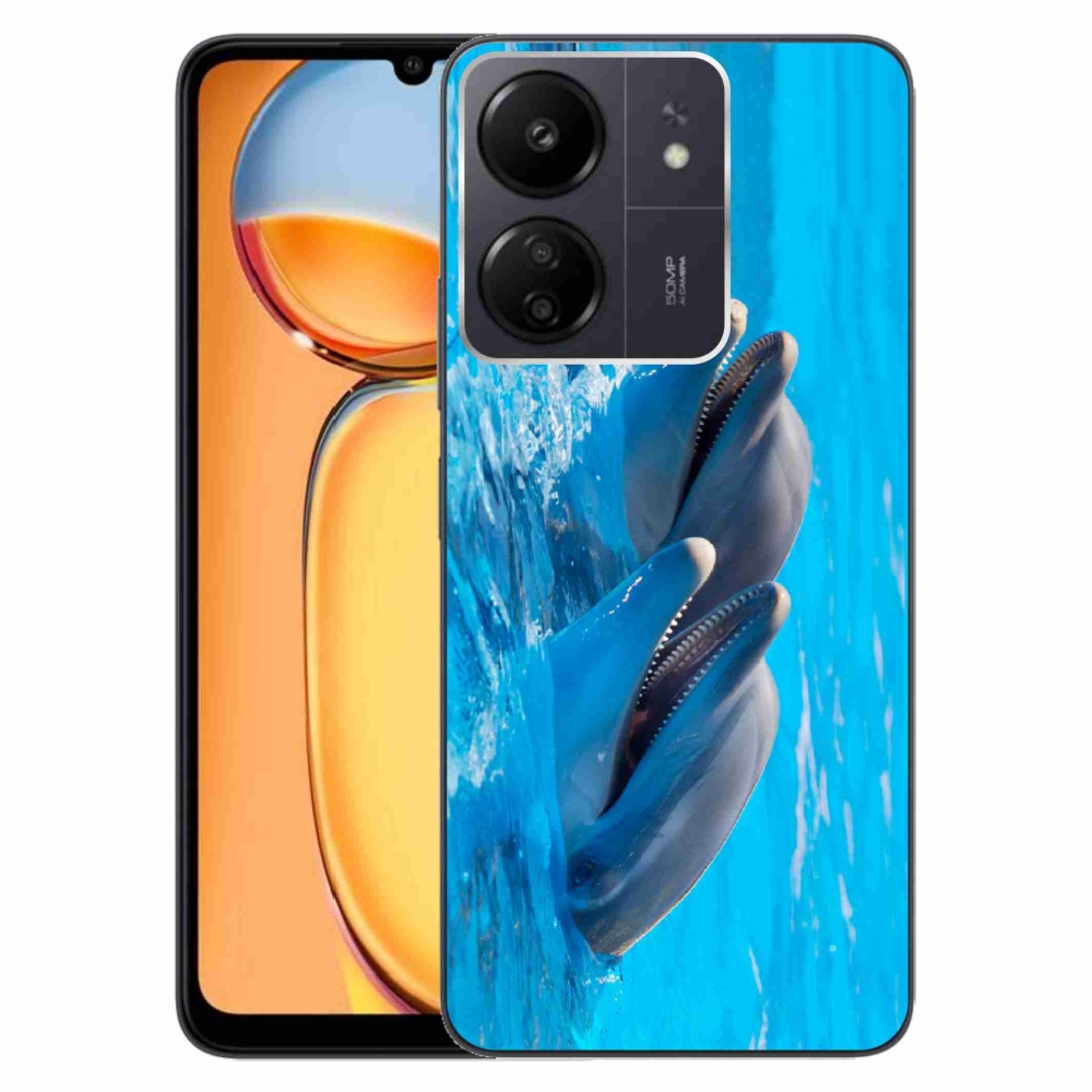 Gelový kryt mmCase na Xiaomi Poco C65/Redmi 13C - delfíni
