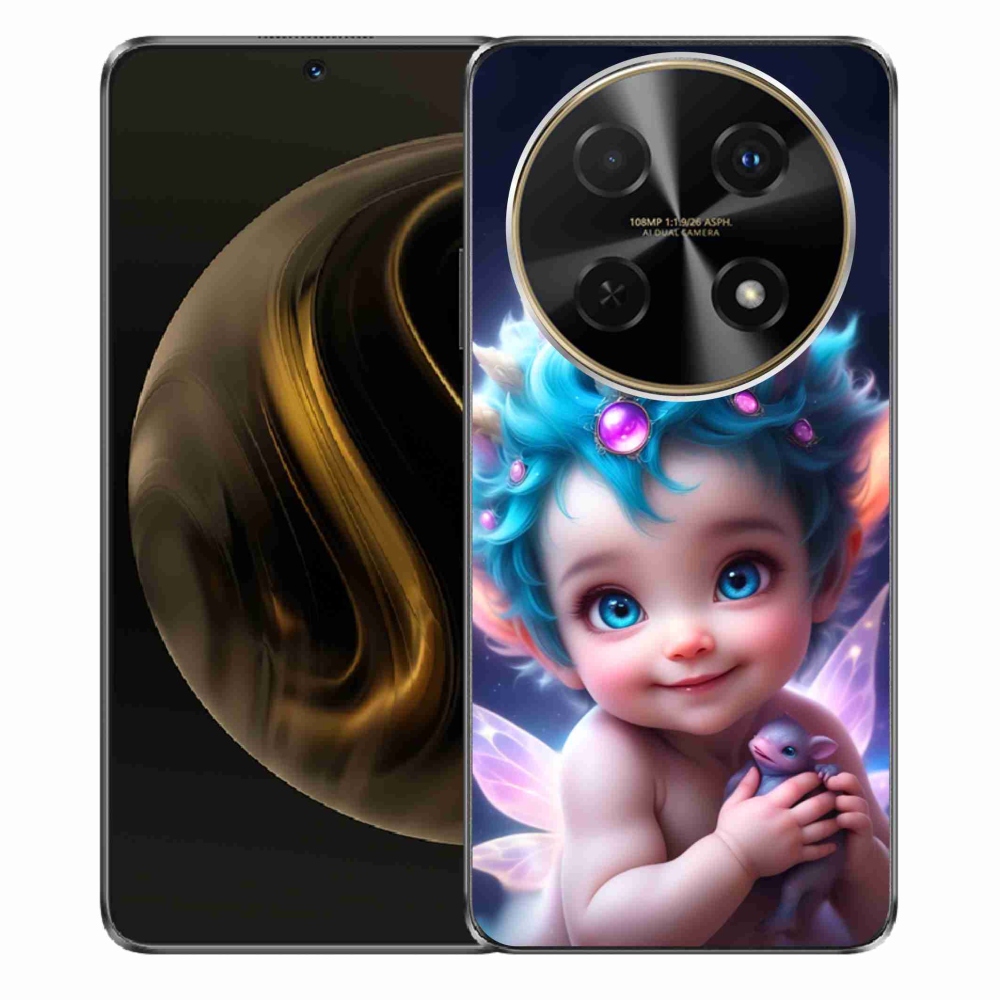 Gelový kryt mmCase na Huawei Nova 12i - dítě s motýlími křídly