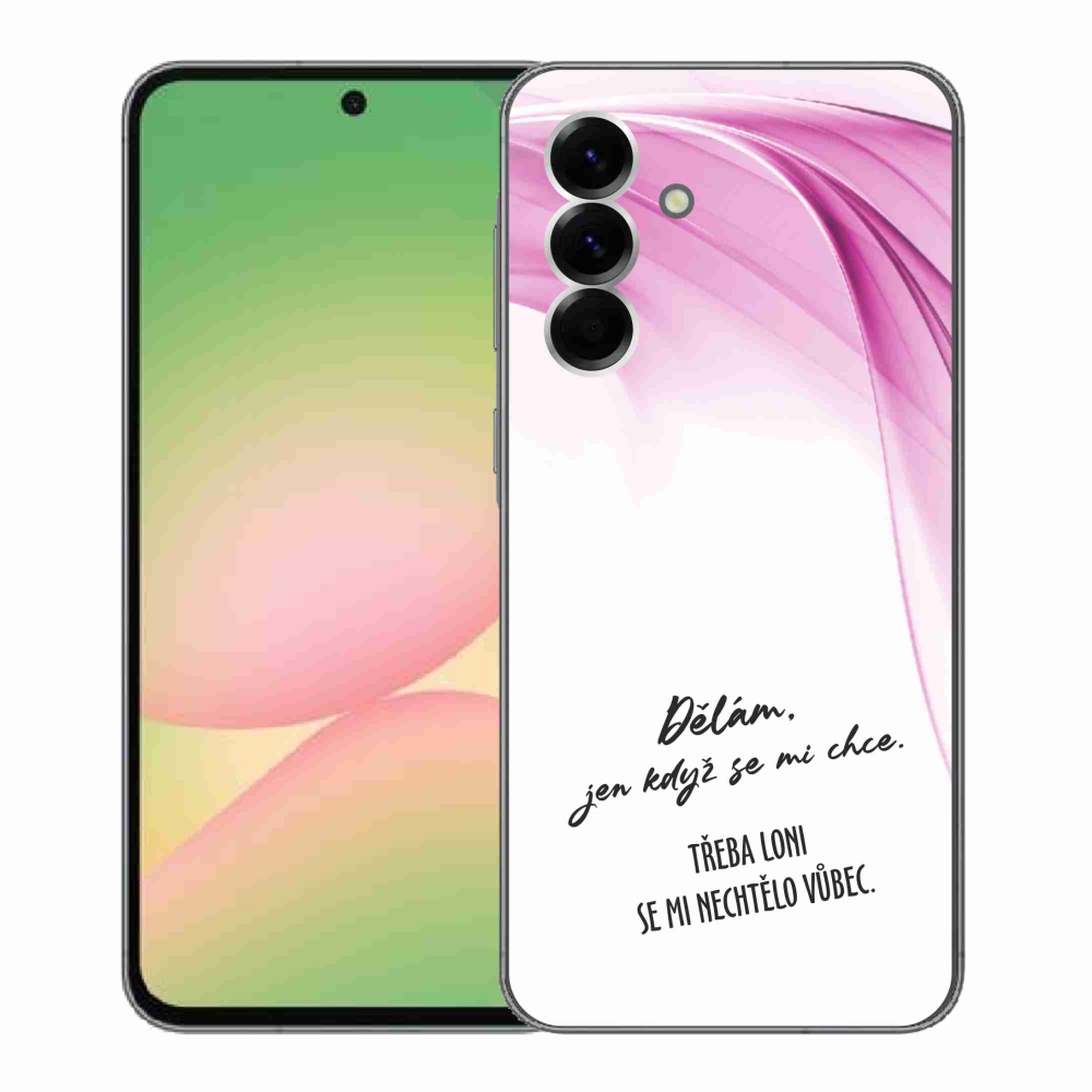 Gelový kryt mmCase na Samsung Galaxy A56 5G - vtipný text 12 bílé pozadí