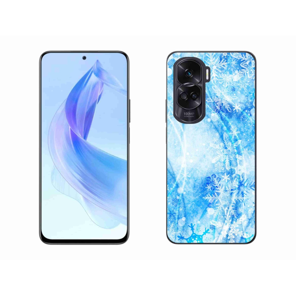 Gelový kryt mmCase na Honor 90 Lite - sněhové vločky