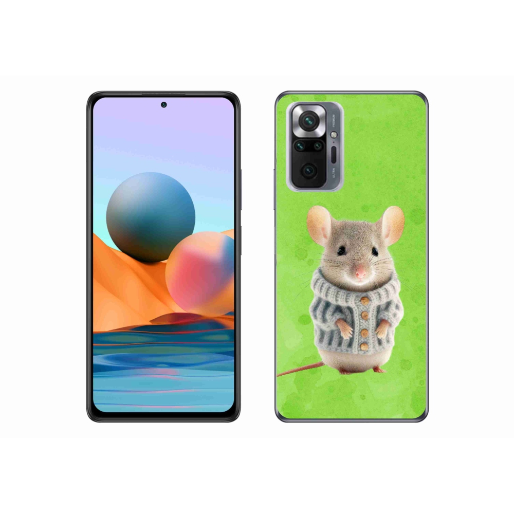 Gelový kryt mmCase na Xiaomi Redmi Note 10 Pro - myška ve svetru