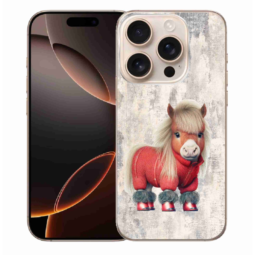 Gelový kryt mmCase na iPhone 16 Pro Max - poník ve svetru