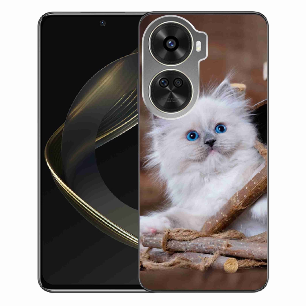Gelový kryt mmCase na Huawei Nova 12 SE - bílé kotě