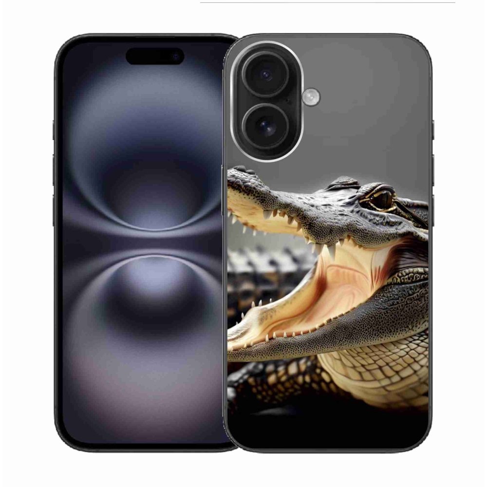 Gelový kryt mmCase na iPhone 16 - krokodýl