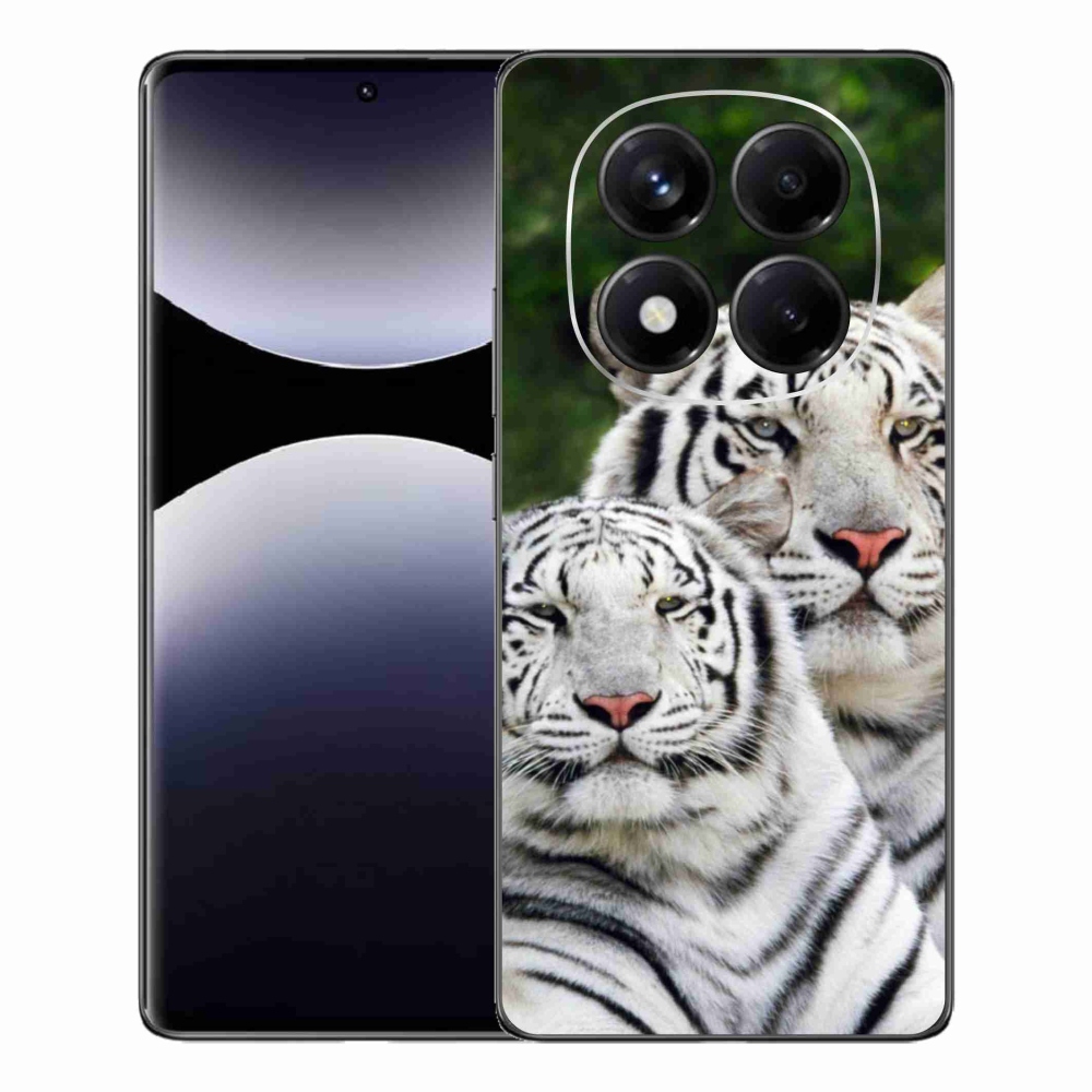 Gelový kryt mmCase na Xiaomi Redmi Note 14 Pro - bílí tygři