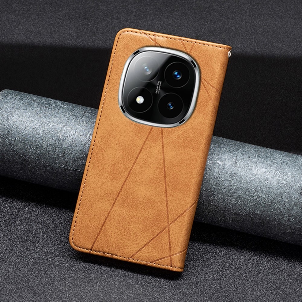 Triangle knížkové pouzdro na Xiaomi Redmi Note 14 Pro - žluté