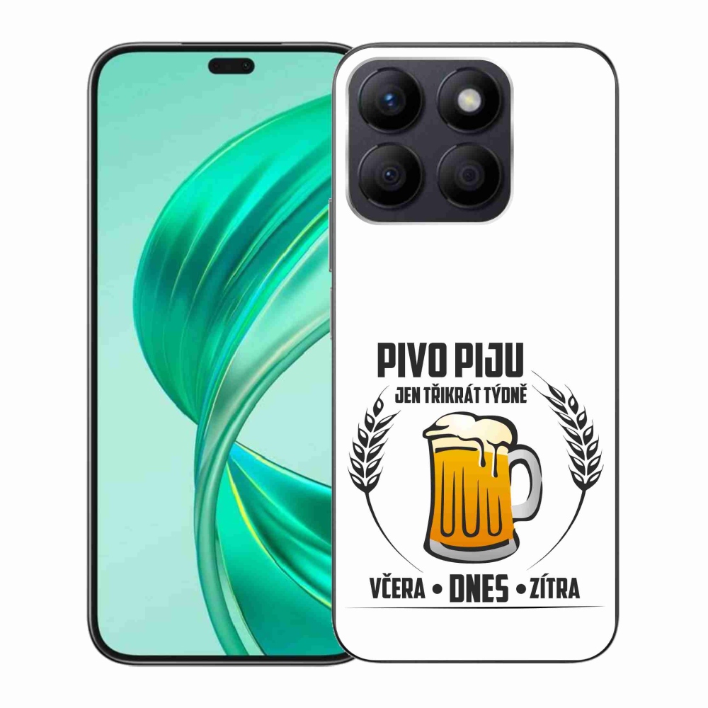 Gelový kryt mmCase na Honor X8b - pivní motiv bílé pozadí