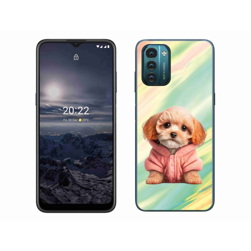 Gelový kryt mmCase na Nokia G11/G21 - štěně ve svetru