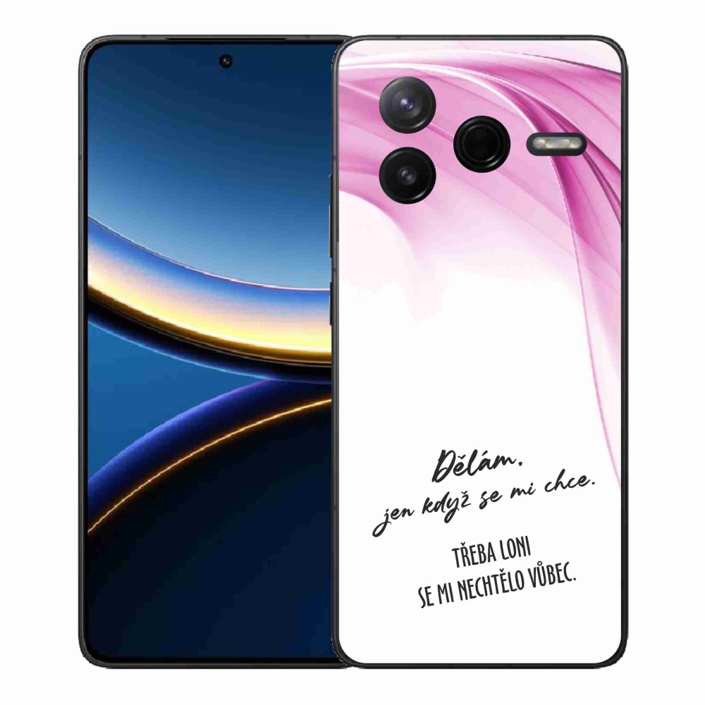 Gelový kryt mmCase na Xiaomi Poco F7 Pro - vtipný text 12 bílé pozadí