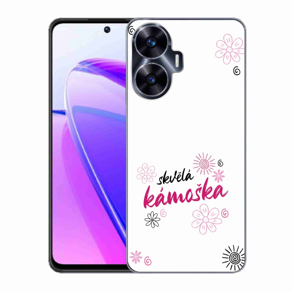 Gelový kryt mmCase na Realme C55 - skvělá kámoška bílé pozadí