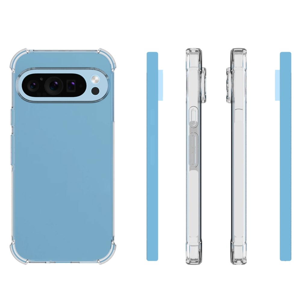 IDEWEI gelový obal s vyztuženými rohy na Google Pixel 9 Pro - průhledný