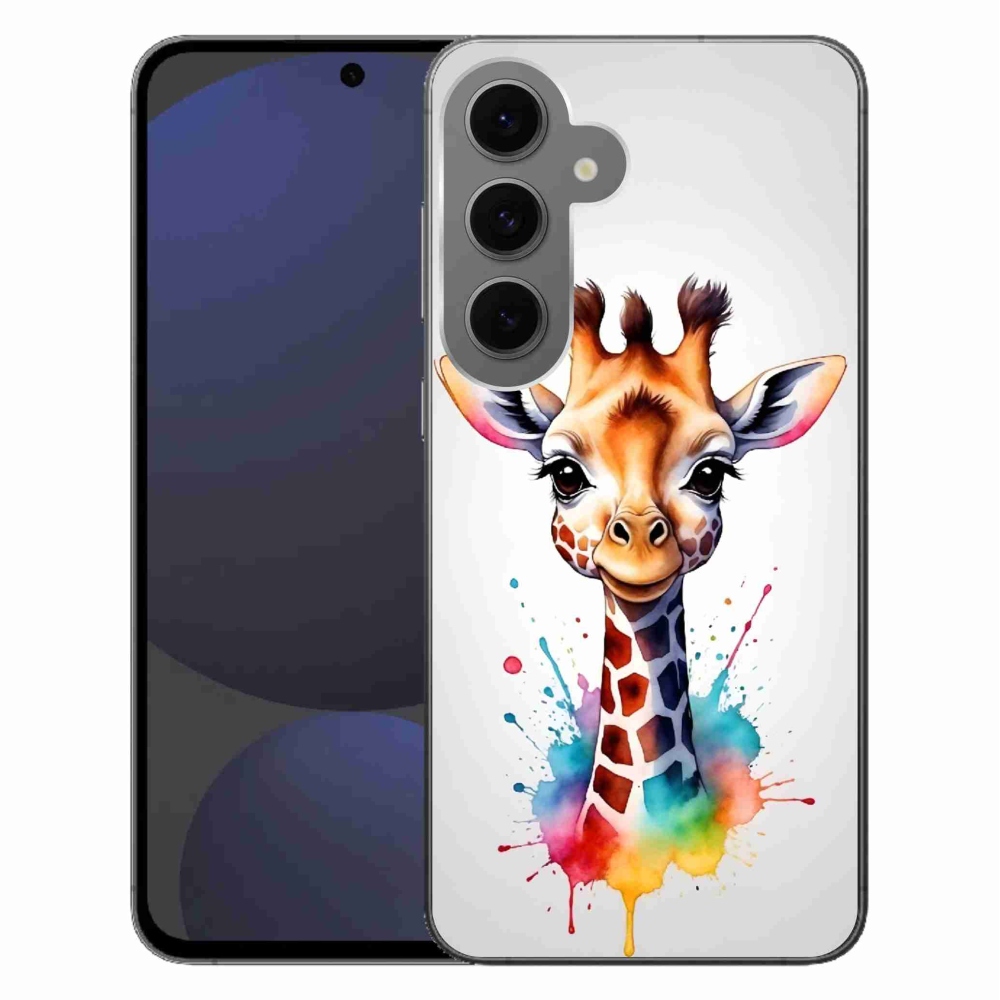 Gelový kryt mmCase na Samsung Galaxy S24 FE - žirafa 1