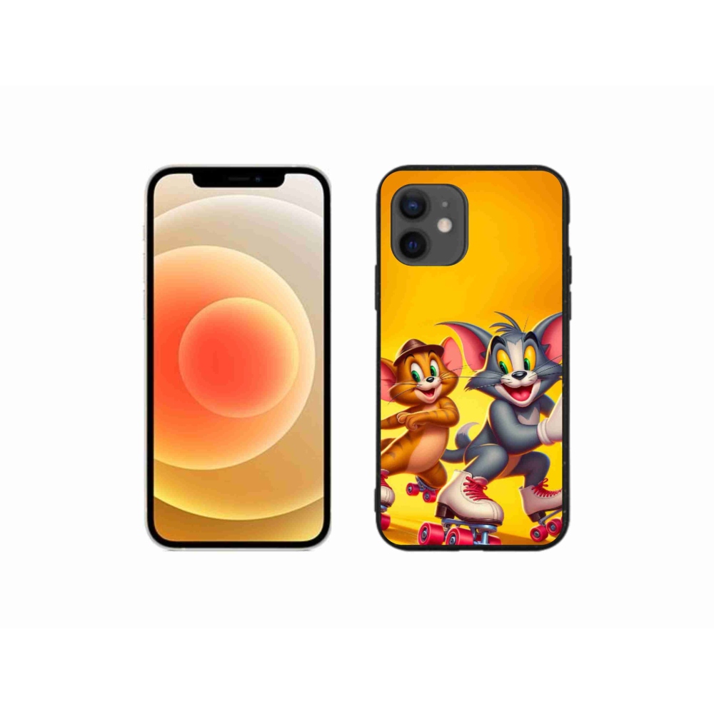 Gelový kryt mmCase na iPhone 12 mini - tom a jerry