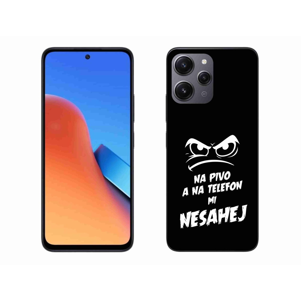 Gelový kryt mmCase na Xiaomi Redmi 12 - pivní motiv 2 černé pozadí