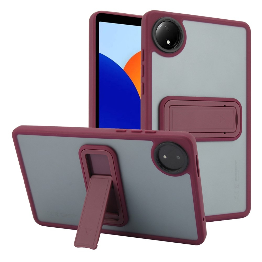 Skiny gelový obal s pevnými zády a výklopným stojánkem na Xiaomi Redmi Pad SE 8.7 - vínový