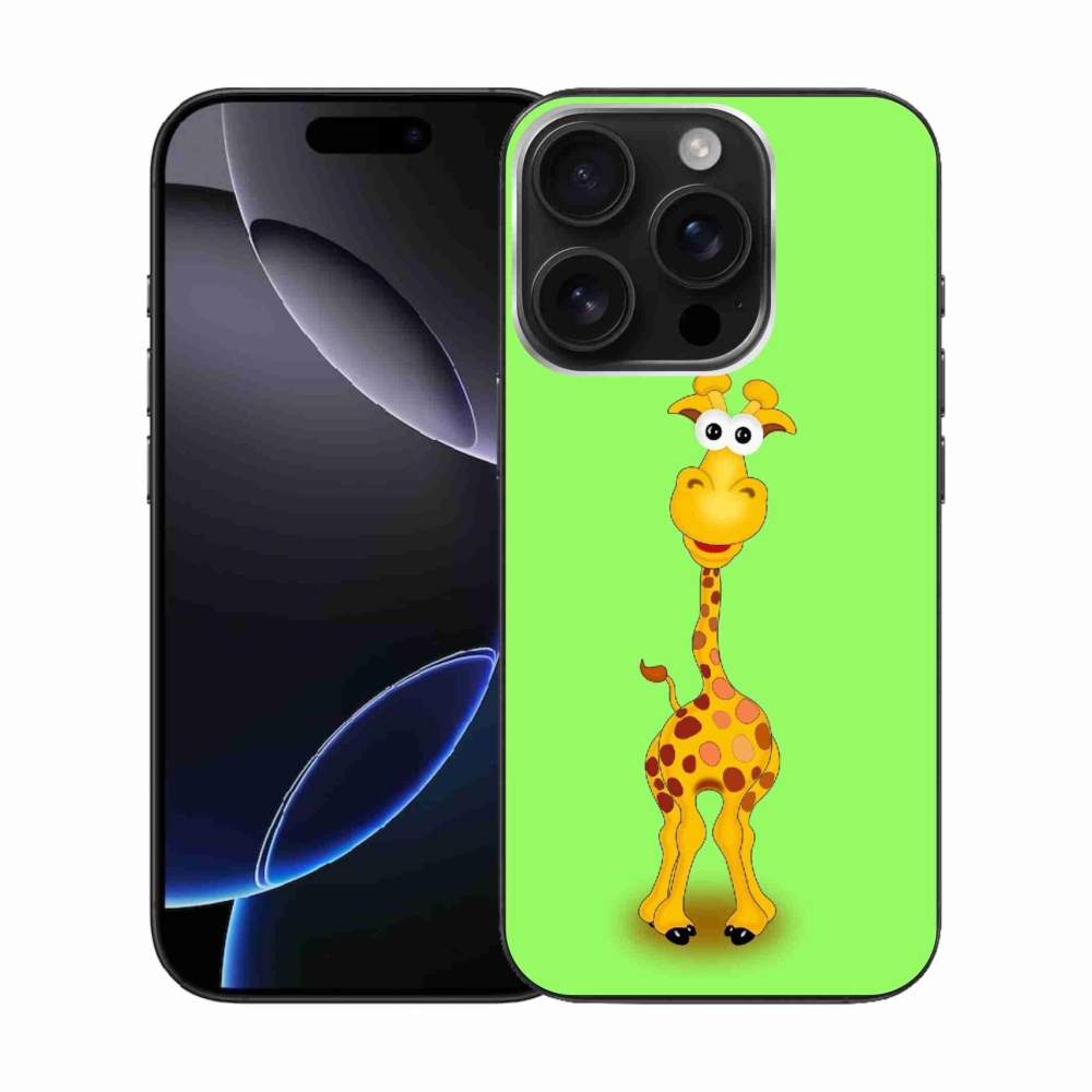 Gelový kryt mmCase na iPhone 16 Pro - kreslená žirafa