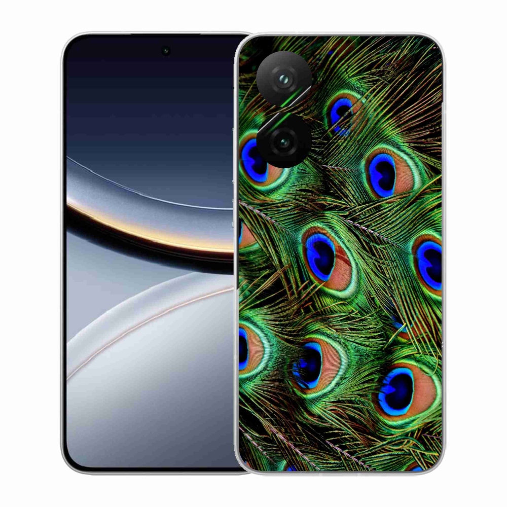 Gelový kryt mmCase na Xiaomi Poco F7 5G - paví peří