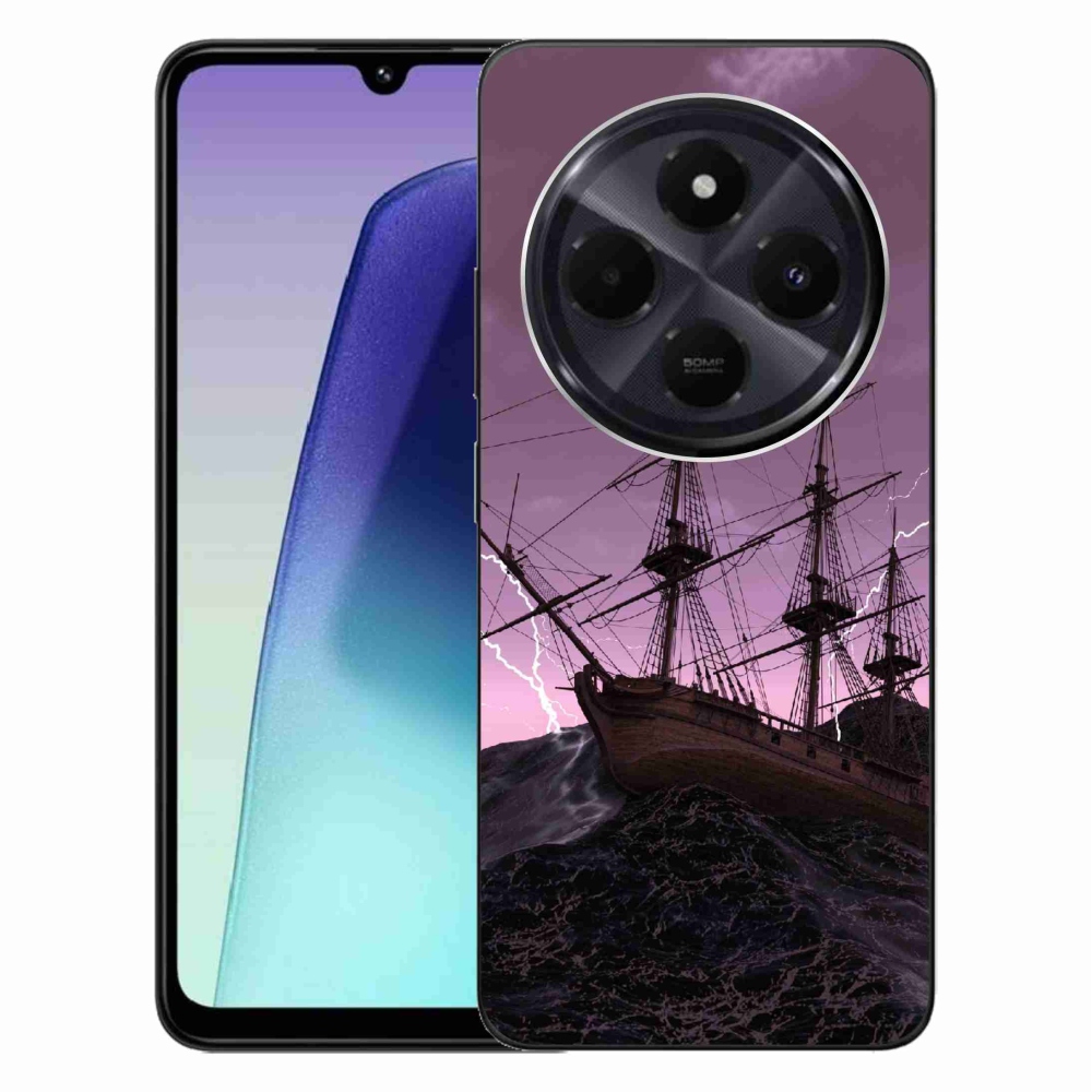 Gelový kryt mmCase na Xiaomi Redmi 14C/Poco C75 - loď v bouři