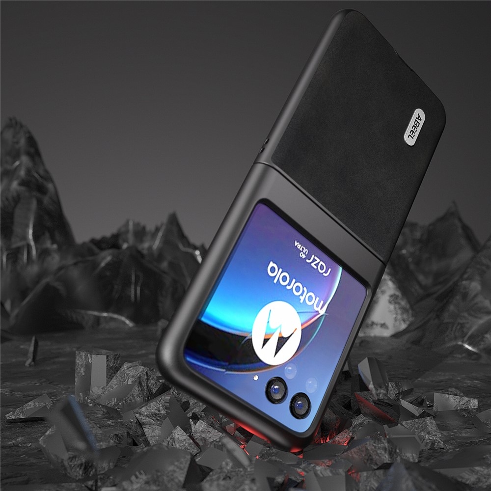 ABEEL plastový obal s pevnými zády na Motorola Razr 40 Ultra 5G - černý