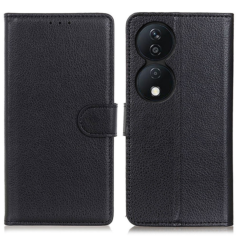 Litchie knížkové pouzdro na Honor X7b/Honor 90 Smart - černé