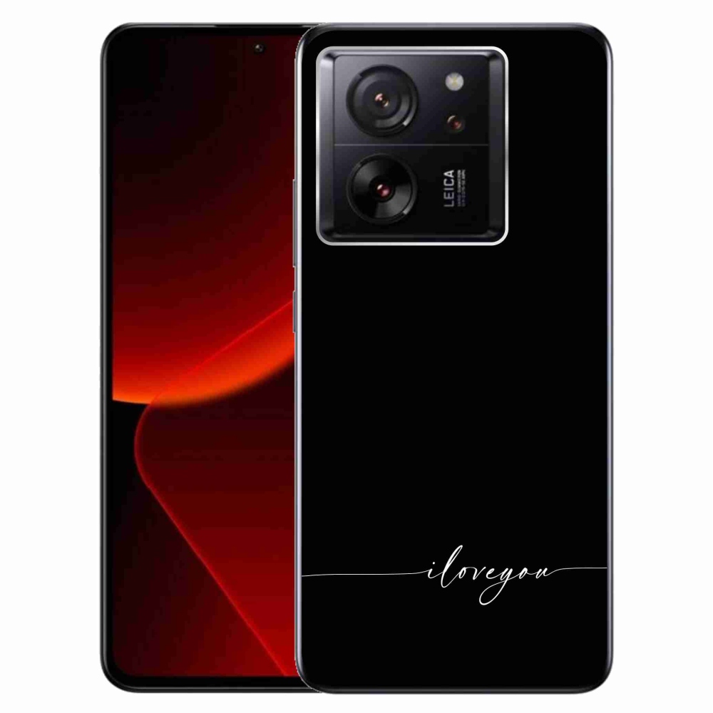 Gelový kryt mmCase na Xiaomi 13T/13T Pro - I love you černé pozadí