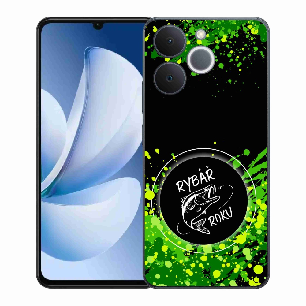 Gelový kryt mmCase na Realme Note 70T - rybář roku černé pozadí