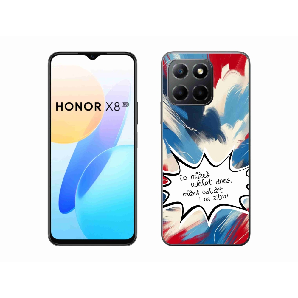 Gelový kryt mmCase na Honor X8 5G/Honor 70 Lite 5G - vtipný text 9 bílé pozadí