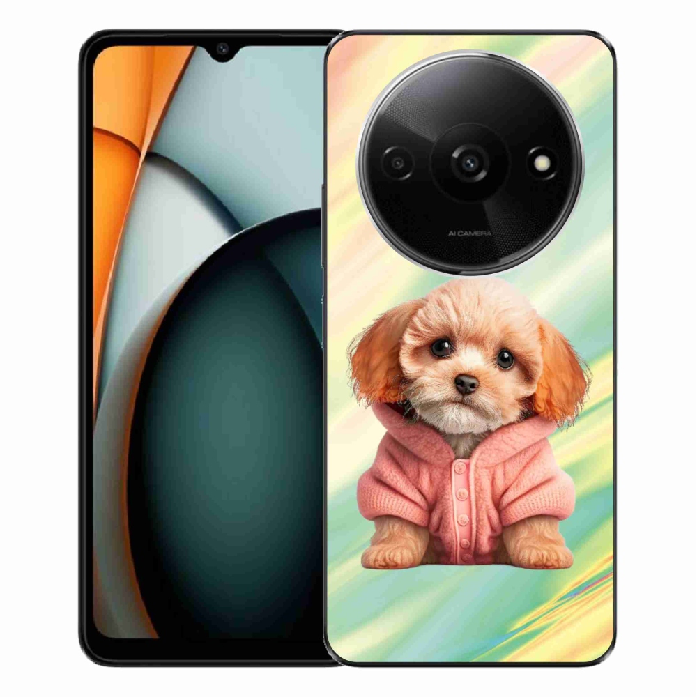 Gelový kryt mmCase na Xiaomi Redmi A3 - štěně ve svetru