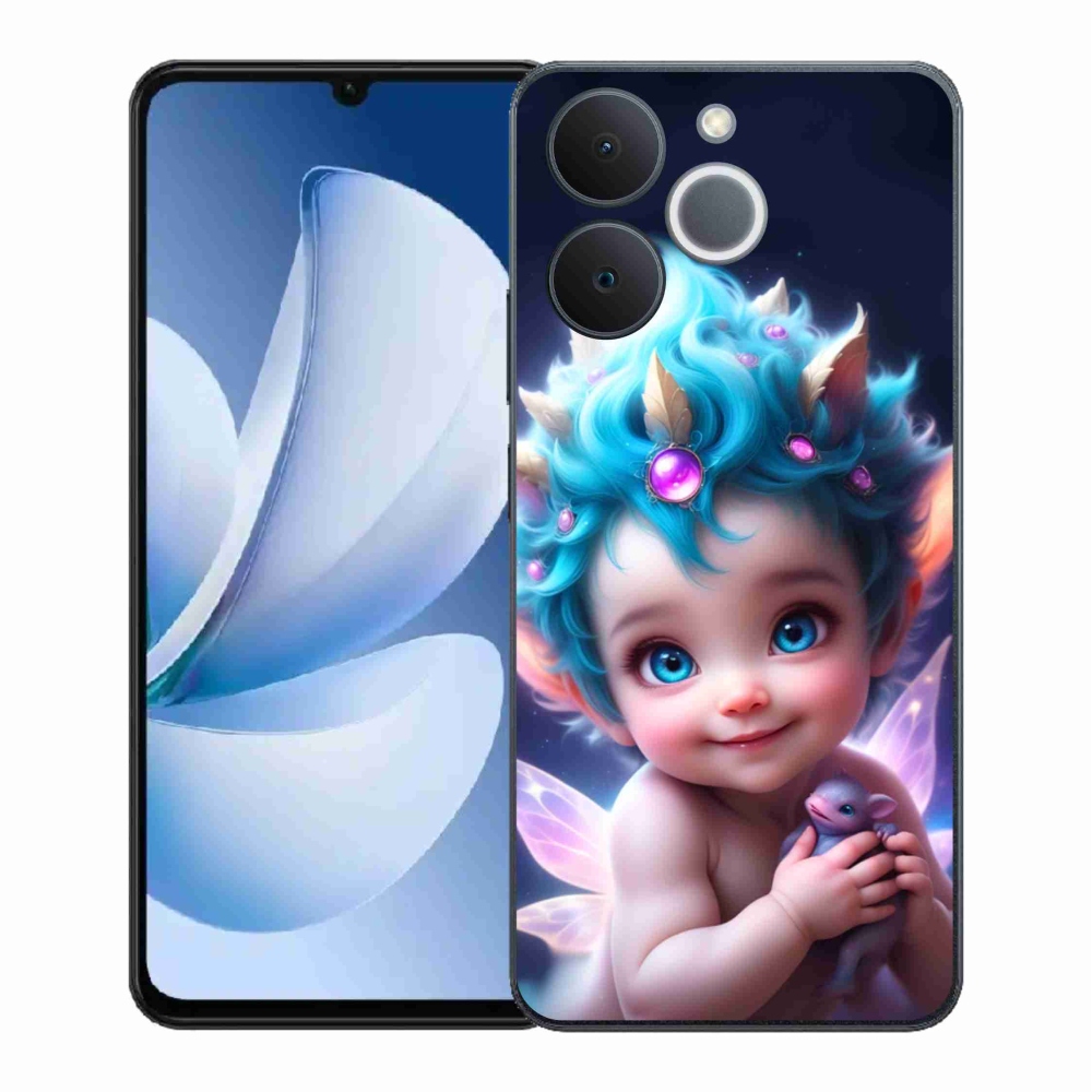 Gelový kryt mmCase na Realme Note 70T - dítě s motýlími křídly