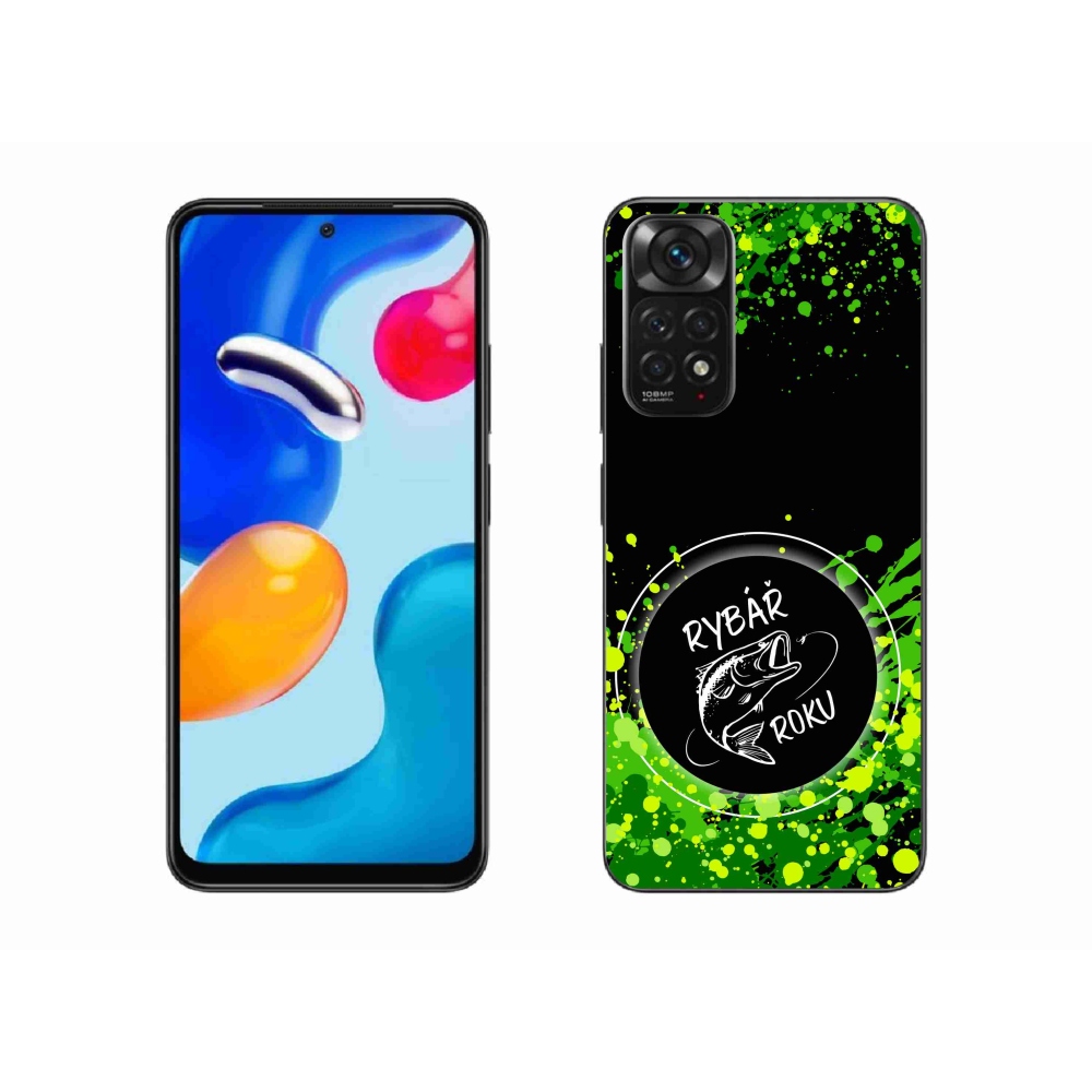 Gelový kryt mmCase na Xiaomi Redmi Note 11S 4G - rybář roku černé pozadí