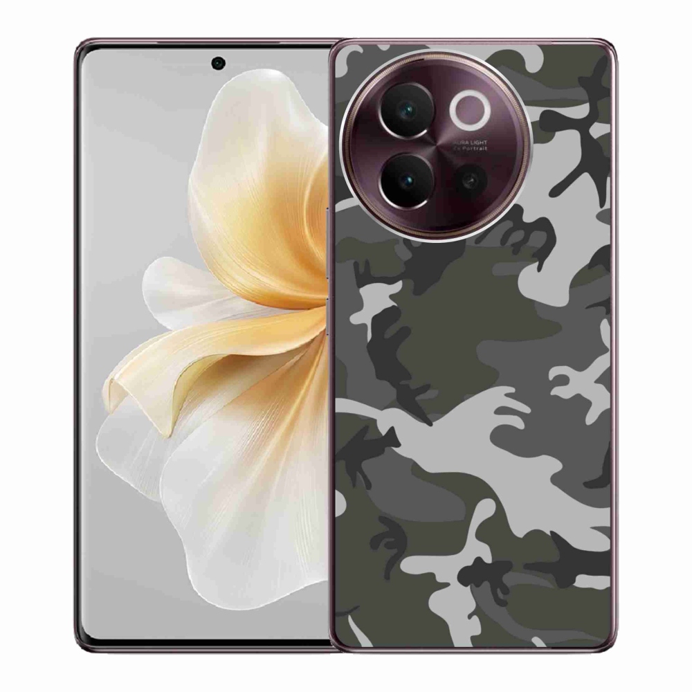 Gelový kryt mmCase na Vivo V40 Lite 5G - maskáčový vzor