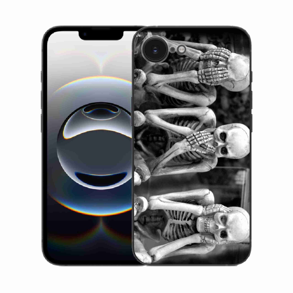 Gelový kryt mmCase na iPhone 16e - kostlivci