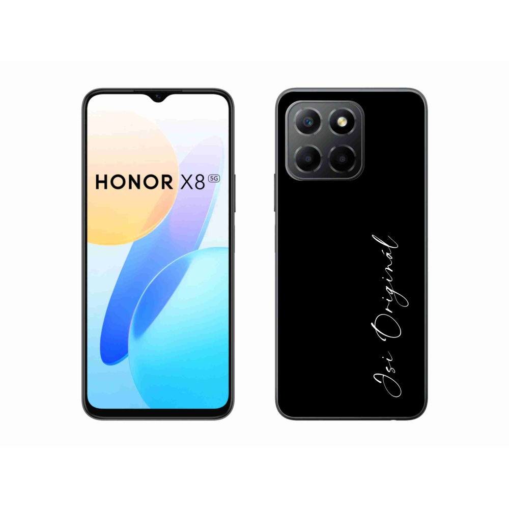 Gelový kryt mmCase na Honor X8 5G/Honor 70 Lite 5G - jsi originál černé pozadí