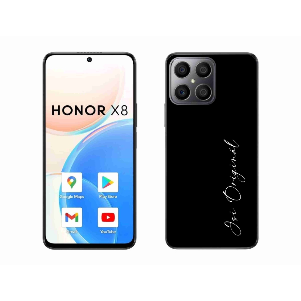 Gelový kryt mmCase na Honor X8 4G - jsi originál černé pozadí