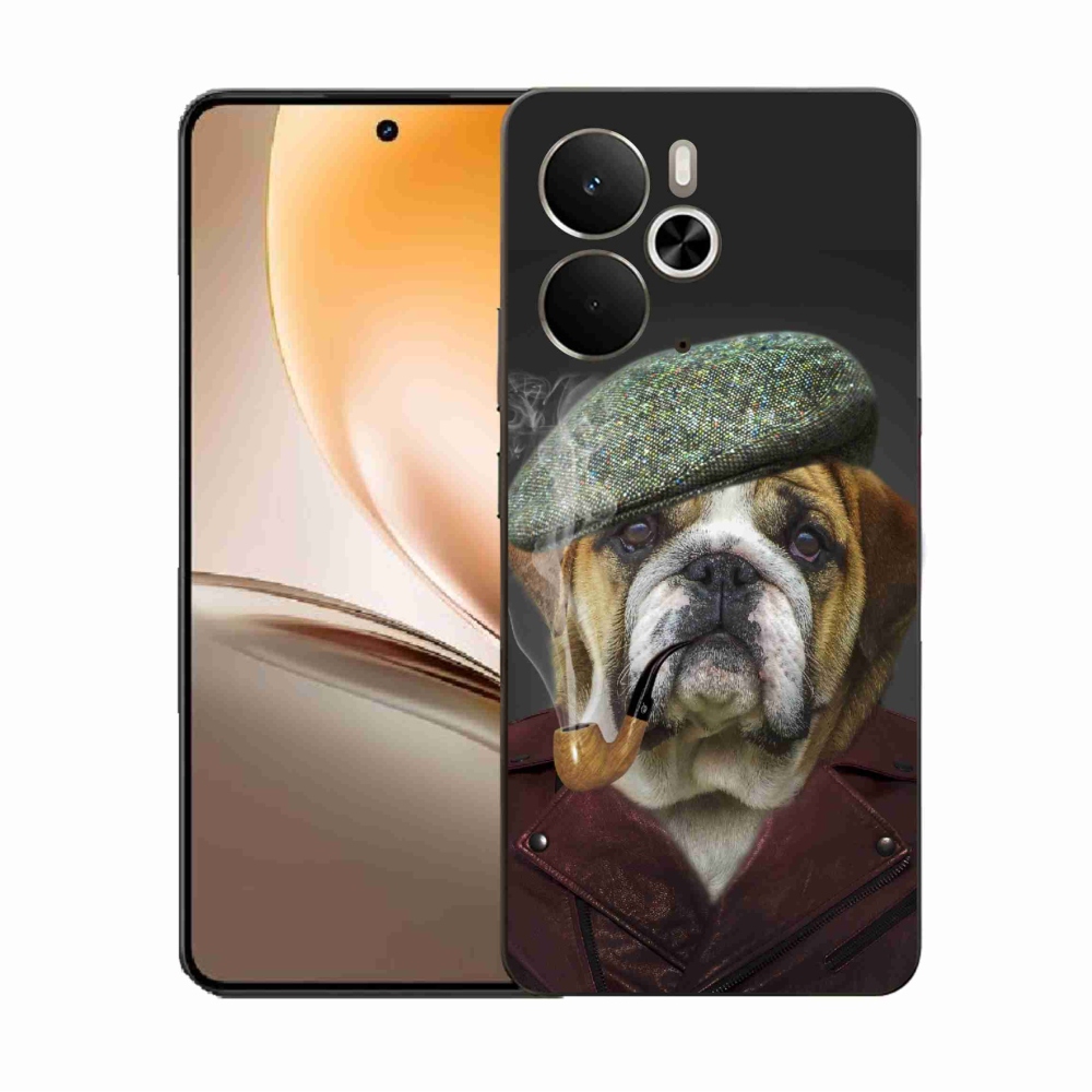 Gelový kryt mmCase na Realme 14 5G - pes s fajfkou