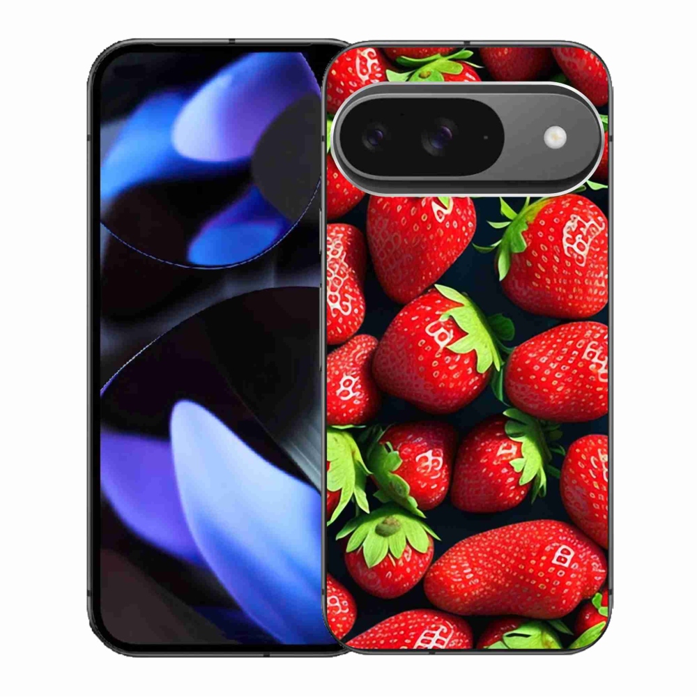 Gelový kryt mmCase na Google Pixel 9/9 Pro - jahody