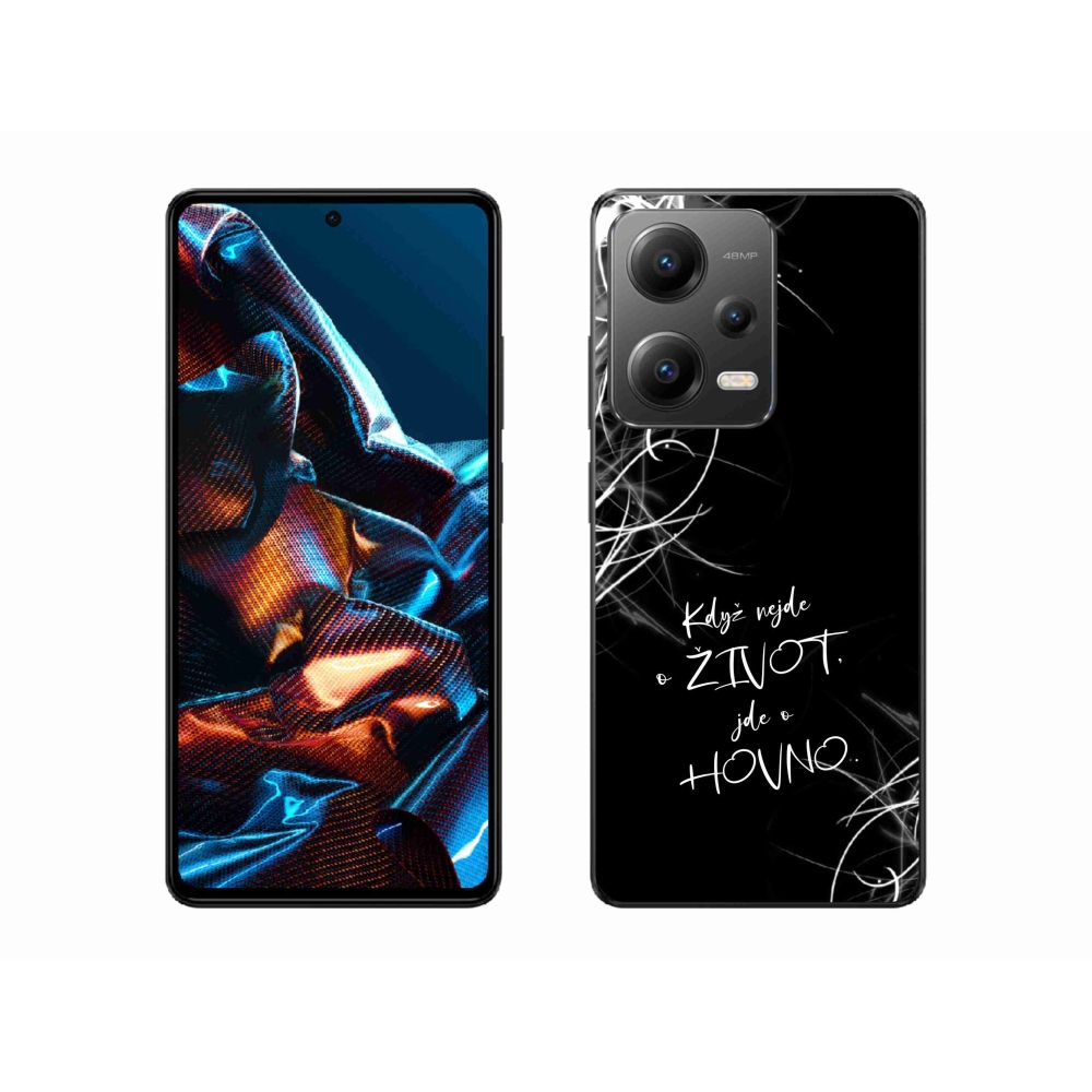 Gelový kryt mmCase na Xiaomi Redmi Note 12 Pro 5G - vtipný text 16 černé pozadí