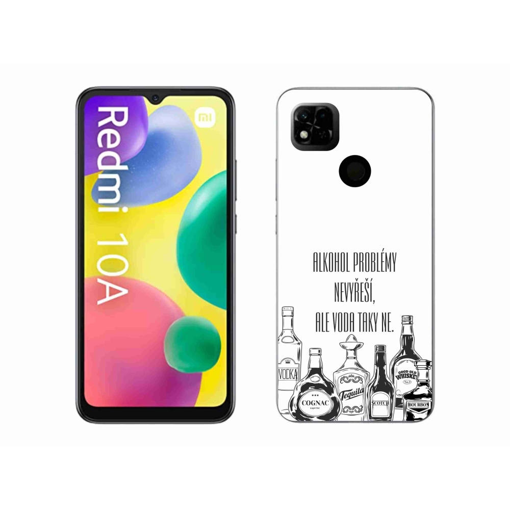Gelový kryt mmCase na Xiaomi Redmi 10A - vtipný text bílé pozadí