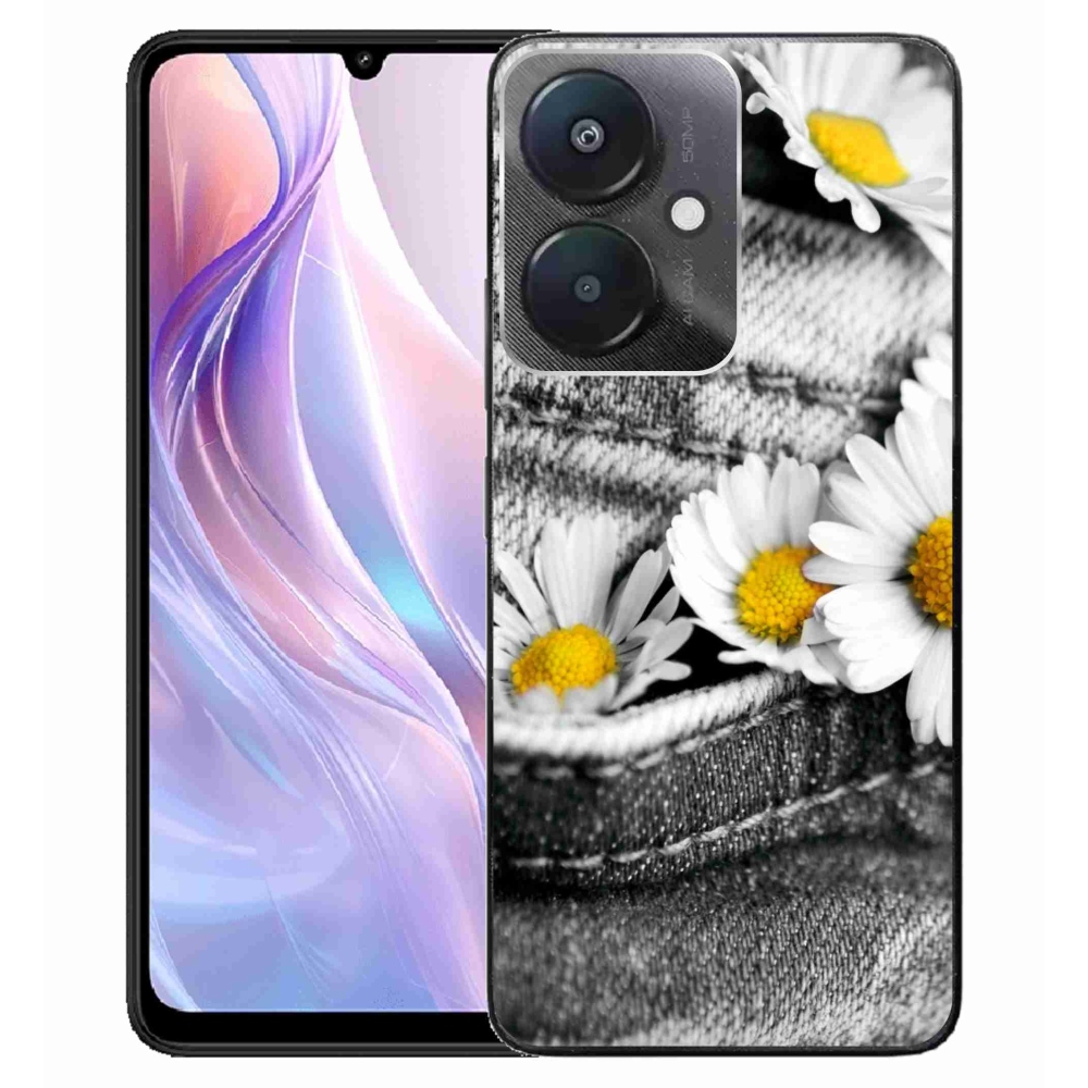 Gelový obal mmCase na Xiaomi Redmi 13C 5G - kopretiny