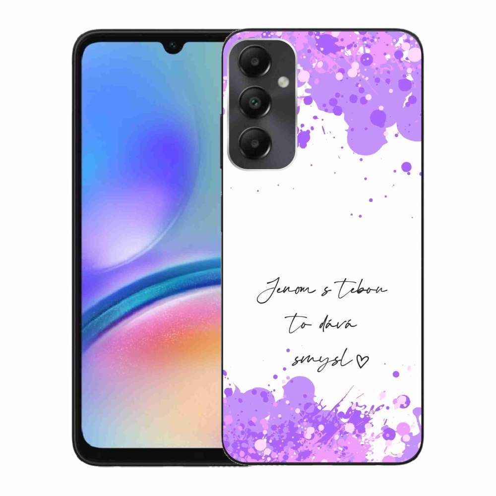 Gelový kryt mmCase na Samsung Galaxy A05s - zamilovaný text bílé pozadí