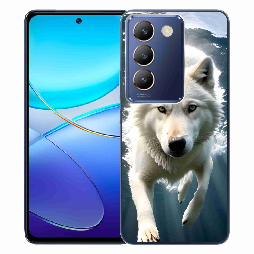 Gelový kryt mmCase na Vivo V40 SE 4G/5G - bílý vlk