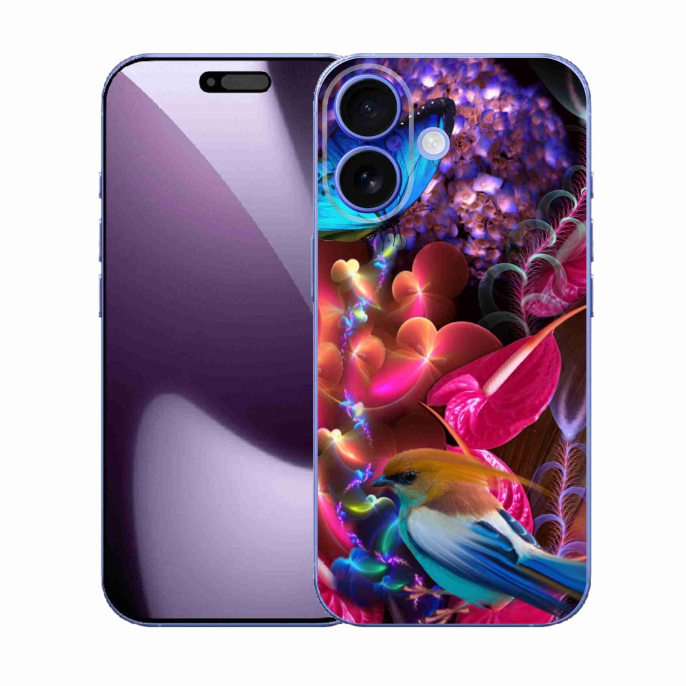 Gelový kryt mmCase na iPhone 17 - barevné květiny