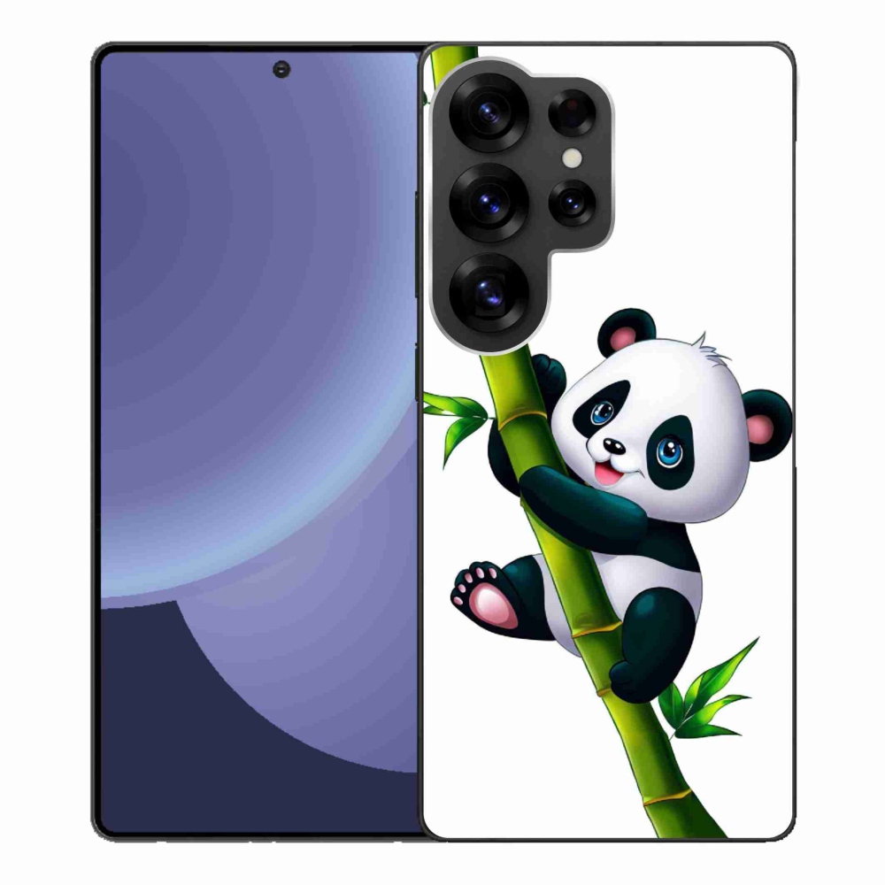 Gelový kryt mmCase na Samsung Galaxy S25 Ultra - panda na bambusu