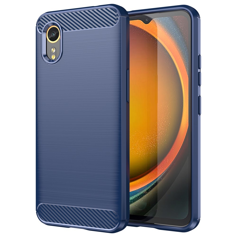 Carbon odolný gelový obal na Samsung Galaxy Xcover 7 - modrý