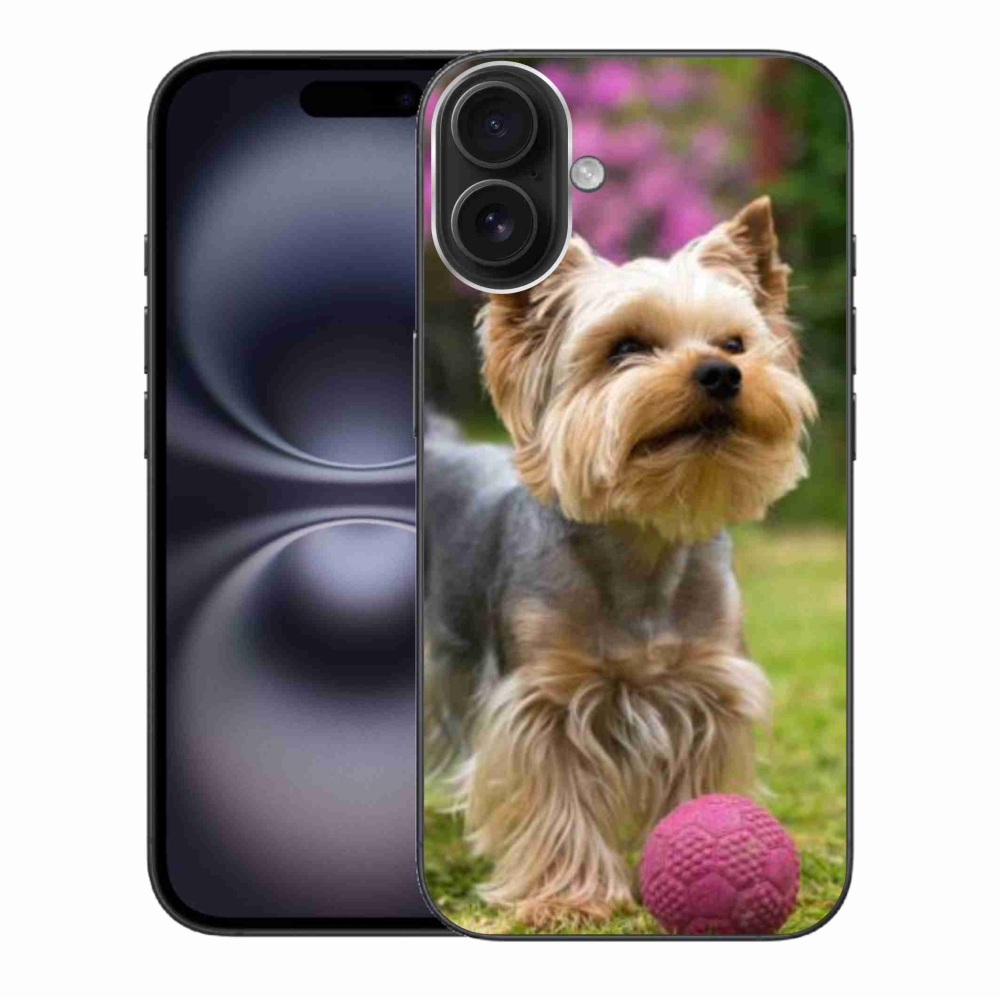 Gelový obal mmCase na iPhone 16 Plus - jorkšír 4
