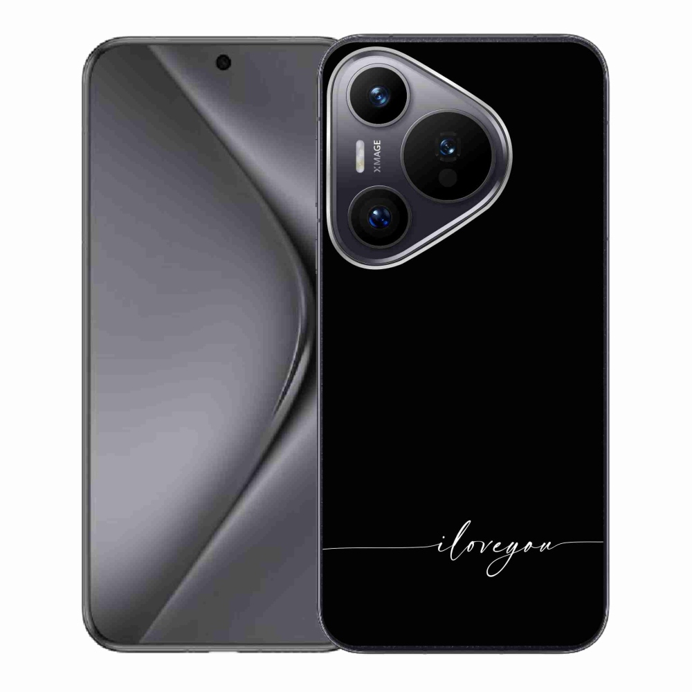 Gelový kryt mmCase na Huawei Pura 70 - I love you černé pozadí