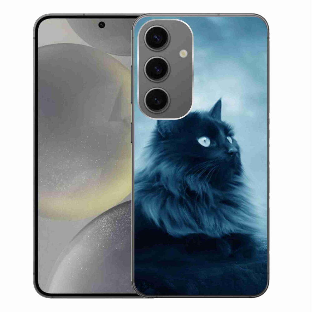 Gelový obal mmCase na Samsung Galaxy S24+ - černá kočka 1